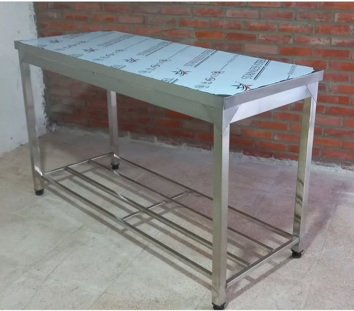 میز کار صنعتی استیل در خشان تجهیزات آشپزخانه صنعتی