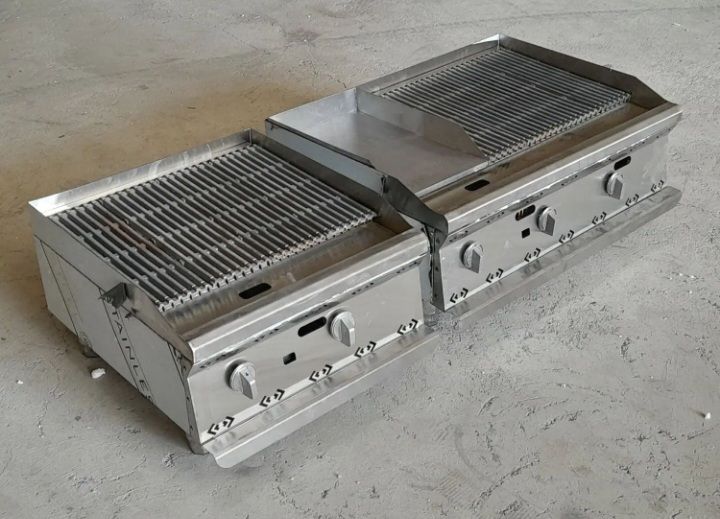 گریل ترکیبی صنعتی استیل درخشان تجهیزات آشپزخانه صنعتی