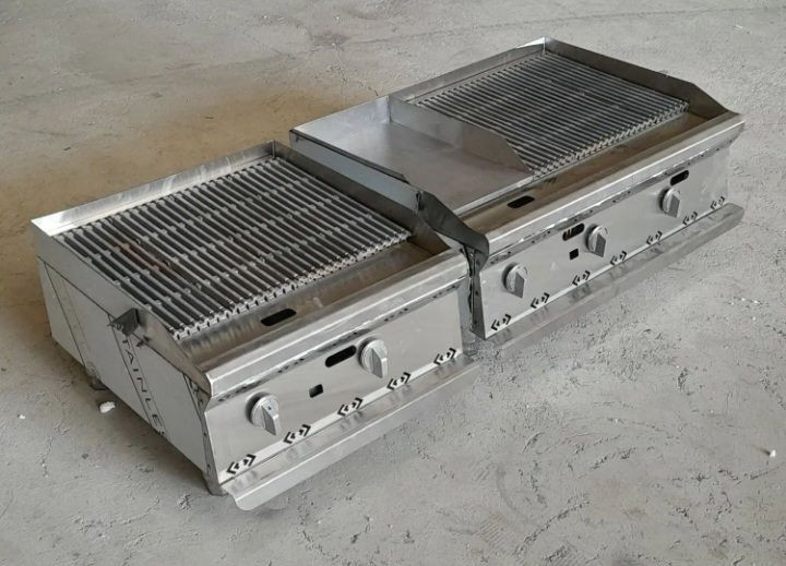 گریل ترکیبی صنعتی استیل درخشان تجهیزات آشپزخانه صنعتی